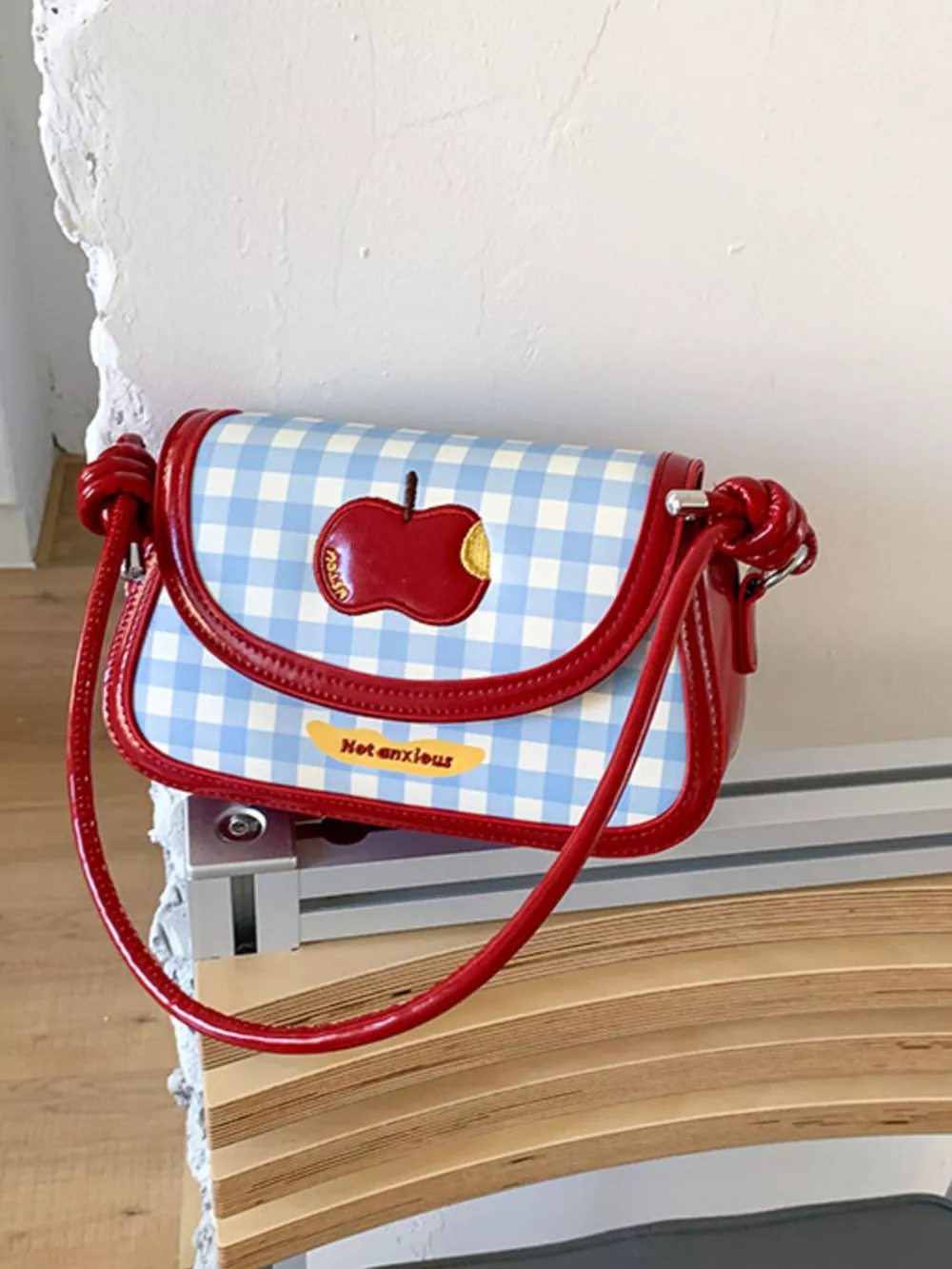 Apple Gingham Shoulder Bag, image 2