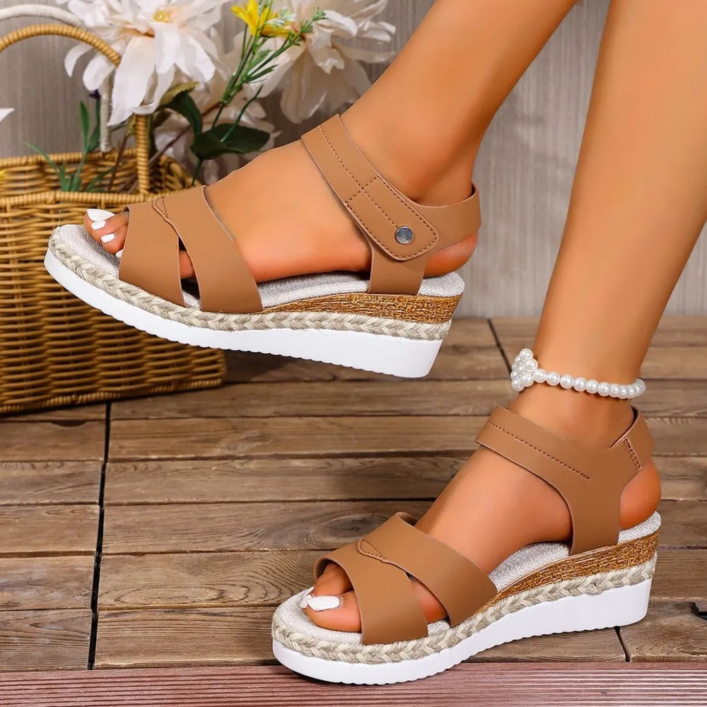 Open Toe Wedge Sandals, image 5