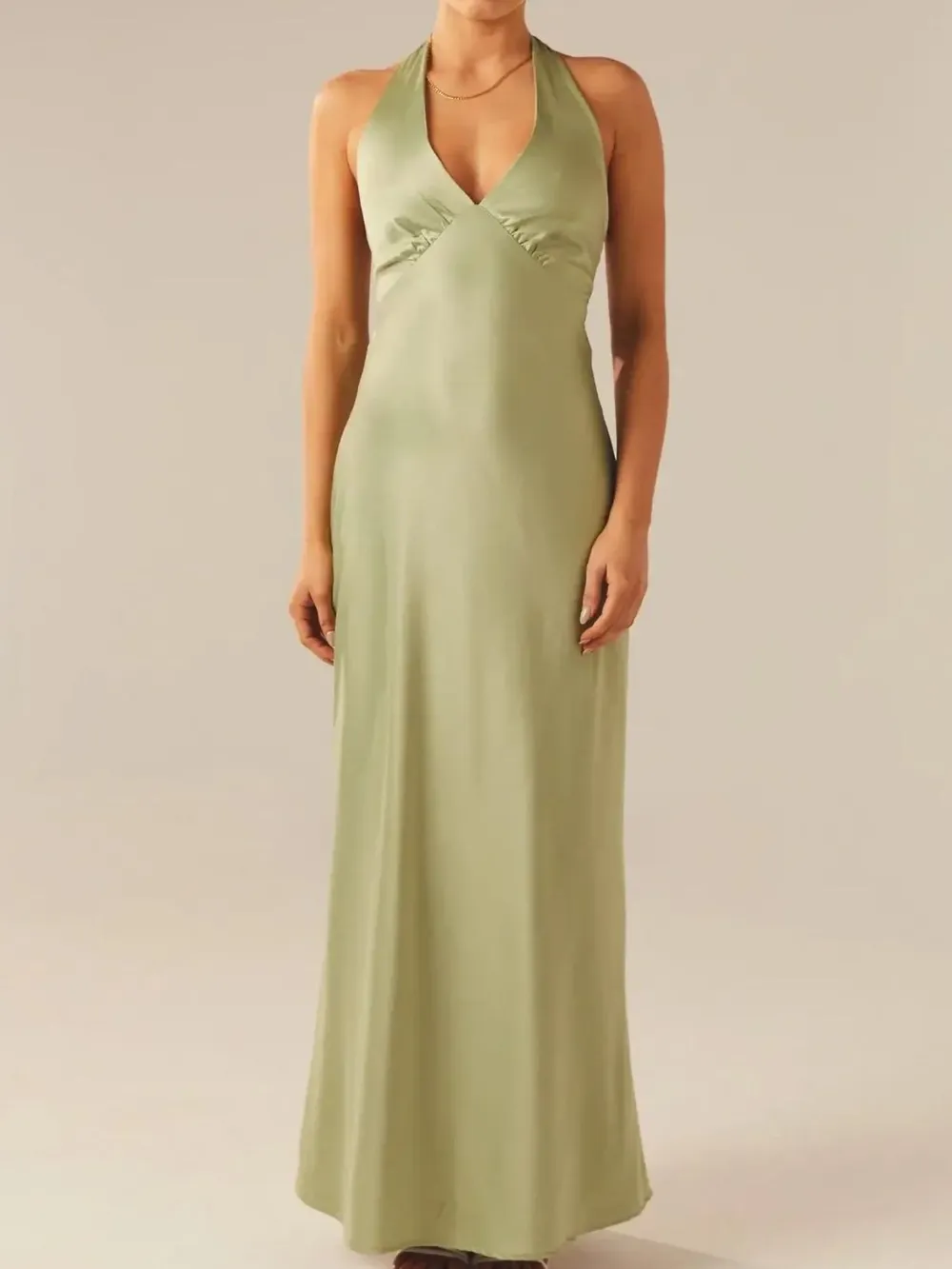 Halter Neck Wrap Maxi Dress with Tie Detail, image 10