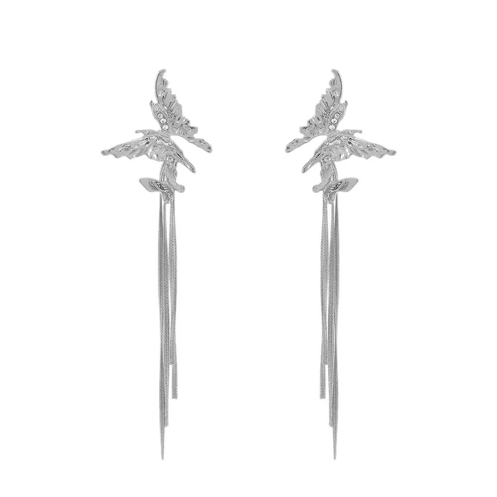 Butterfly Fringe Dangle Earrings, image 10