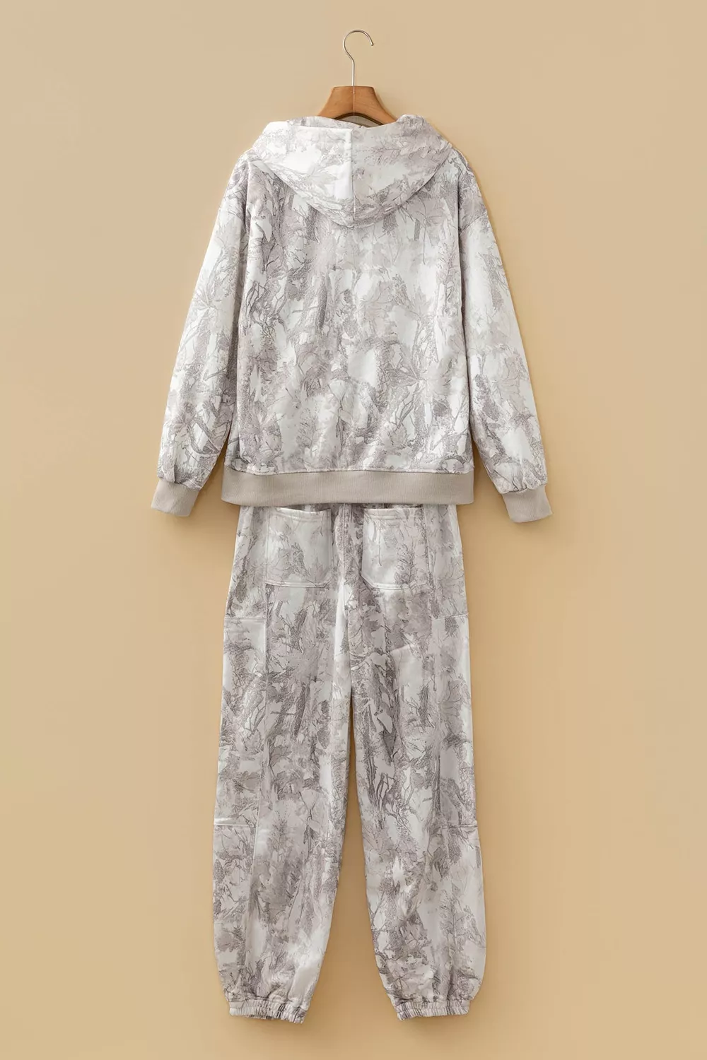 Multicolour Abstract Print Long Sleeve Elastic Waist Pant Set, image 9