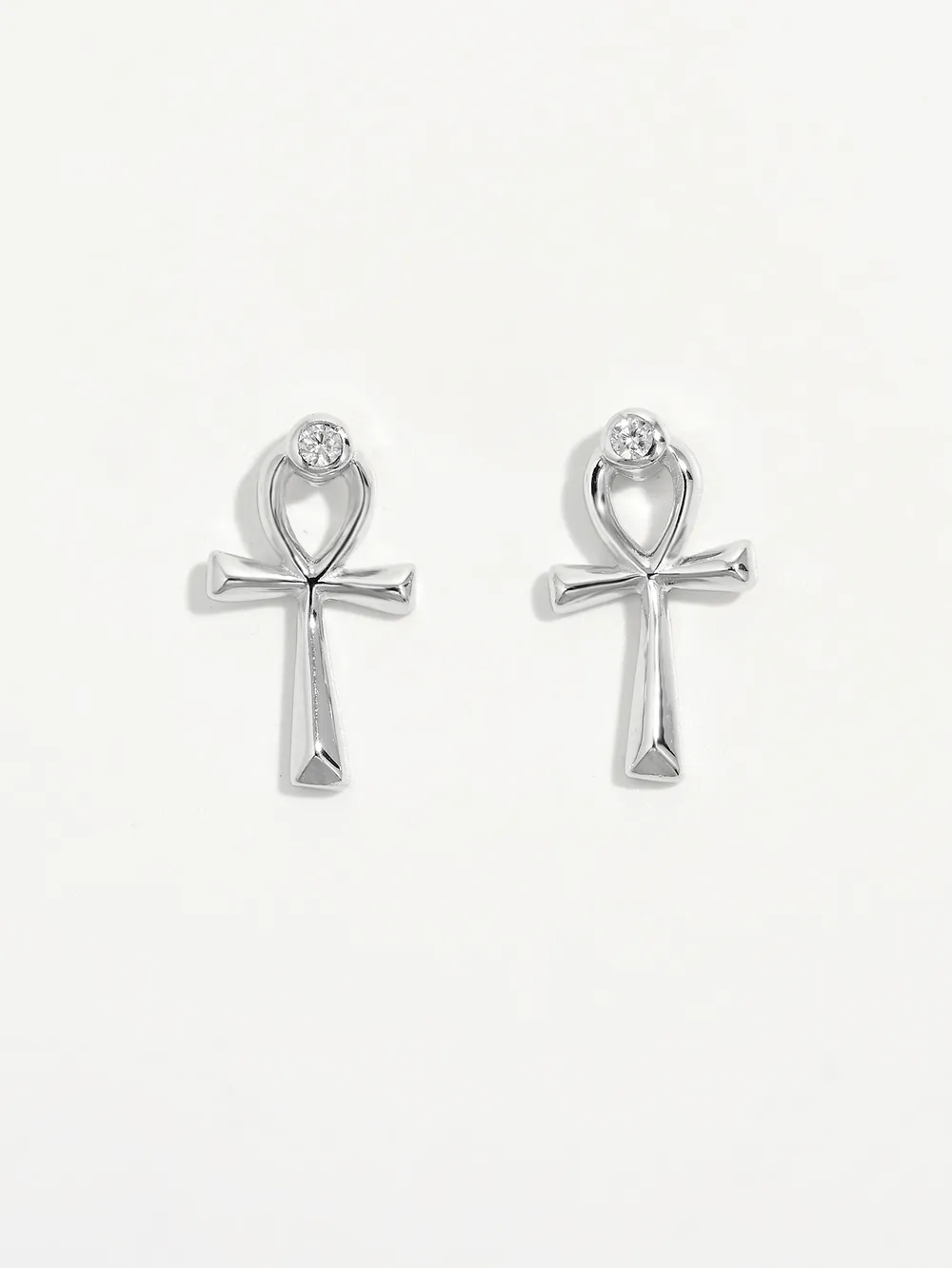 925 Sterling Silver Inland Zircon Earrings, image 2