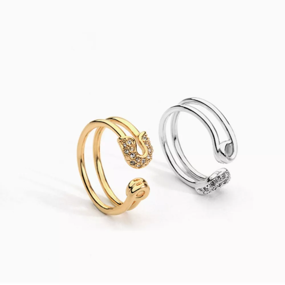 Zircon Double Band Open Ring, image 6