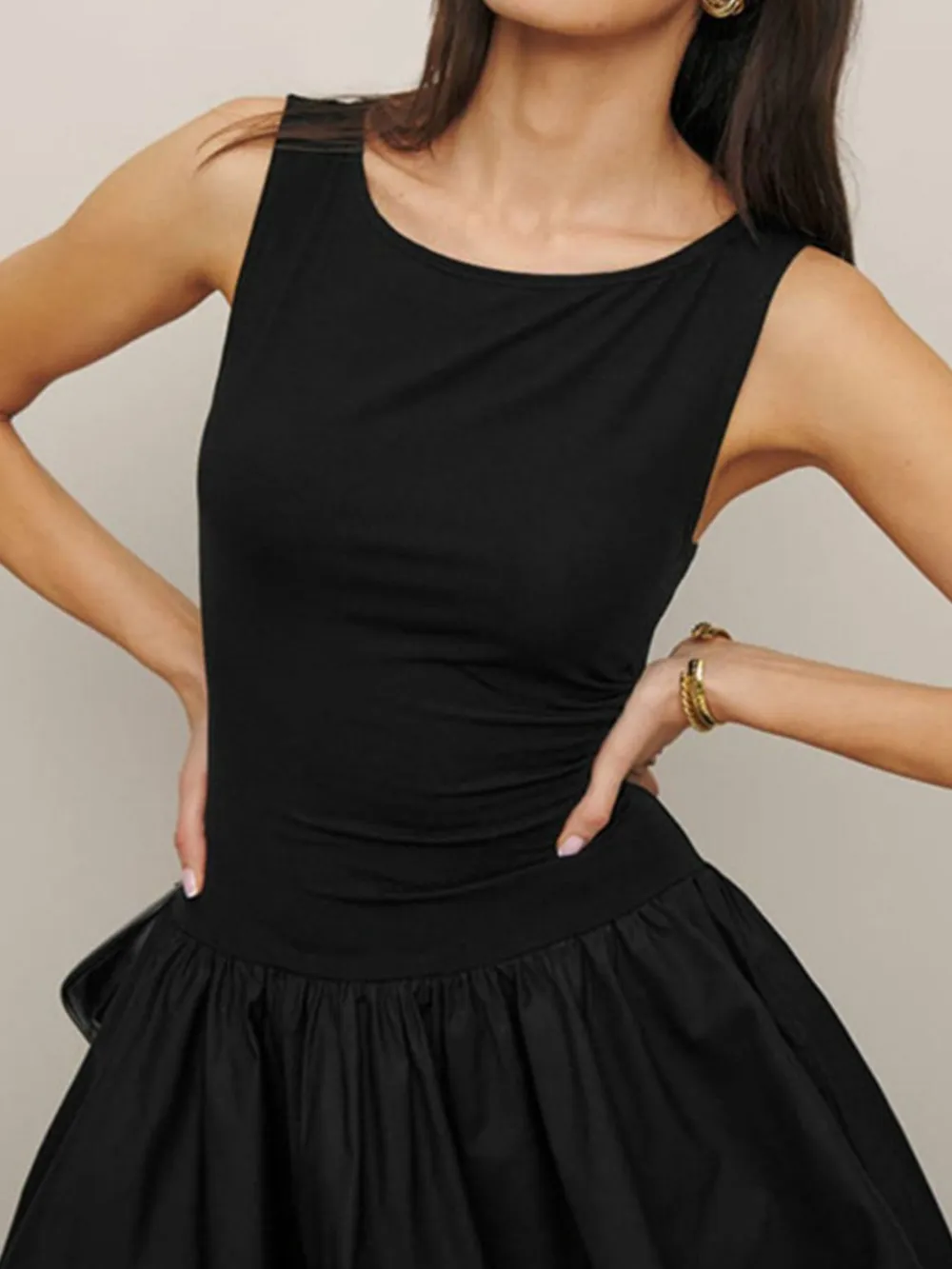 Sleeveless Ruched Mini Tank Dress, image 9