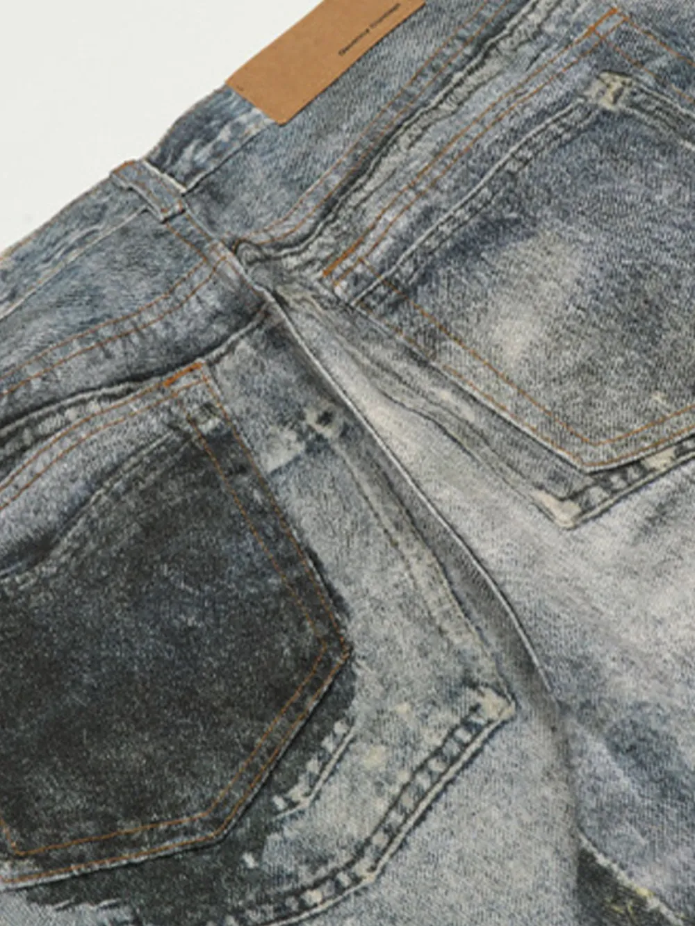 Men's Vintage Wide Leg Denim Jeans, image 6