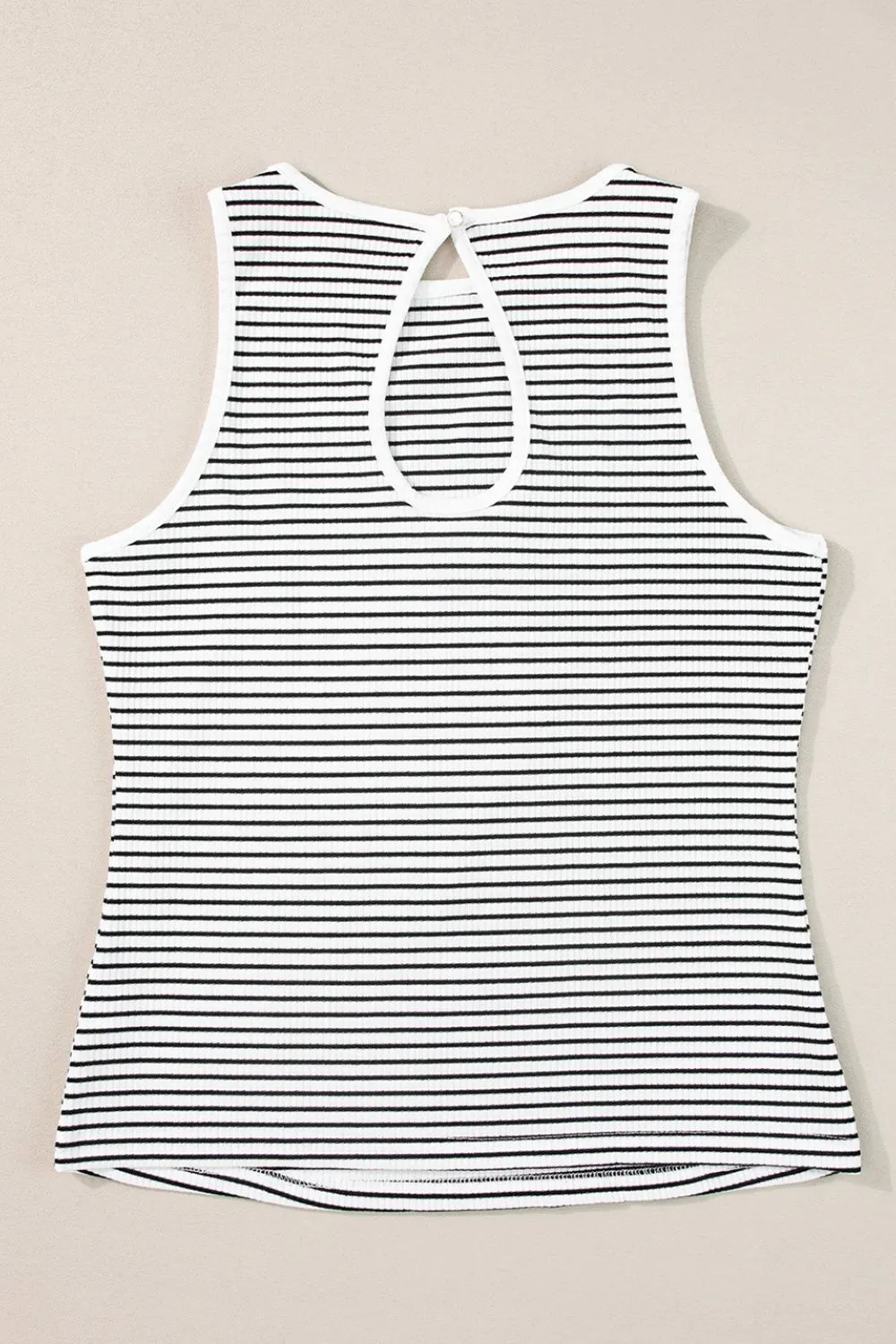 Striped Ribbed Round Neck Tank, image 16
