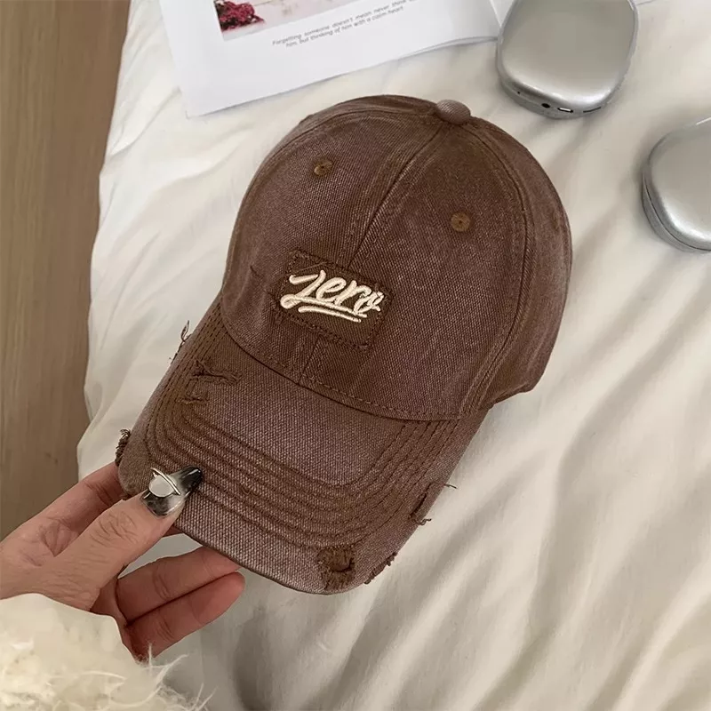 Distressed Washed Cotton Baseball Cap, image 4