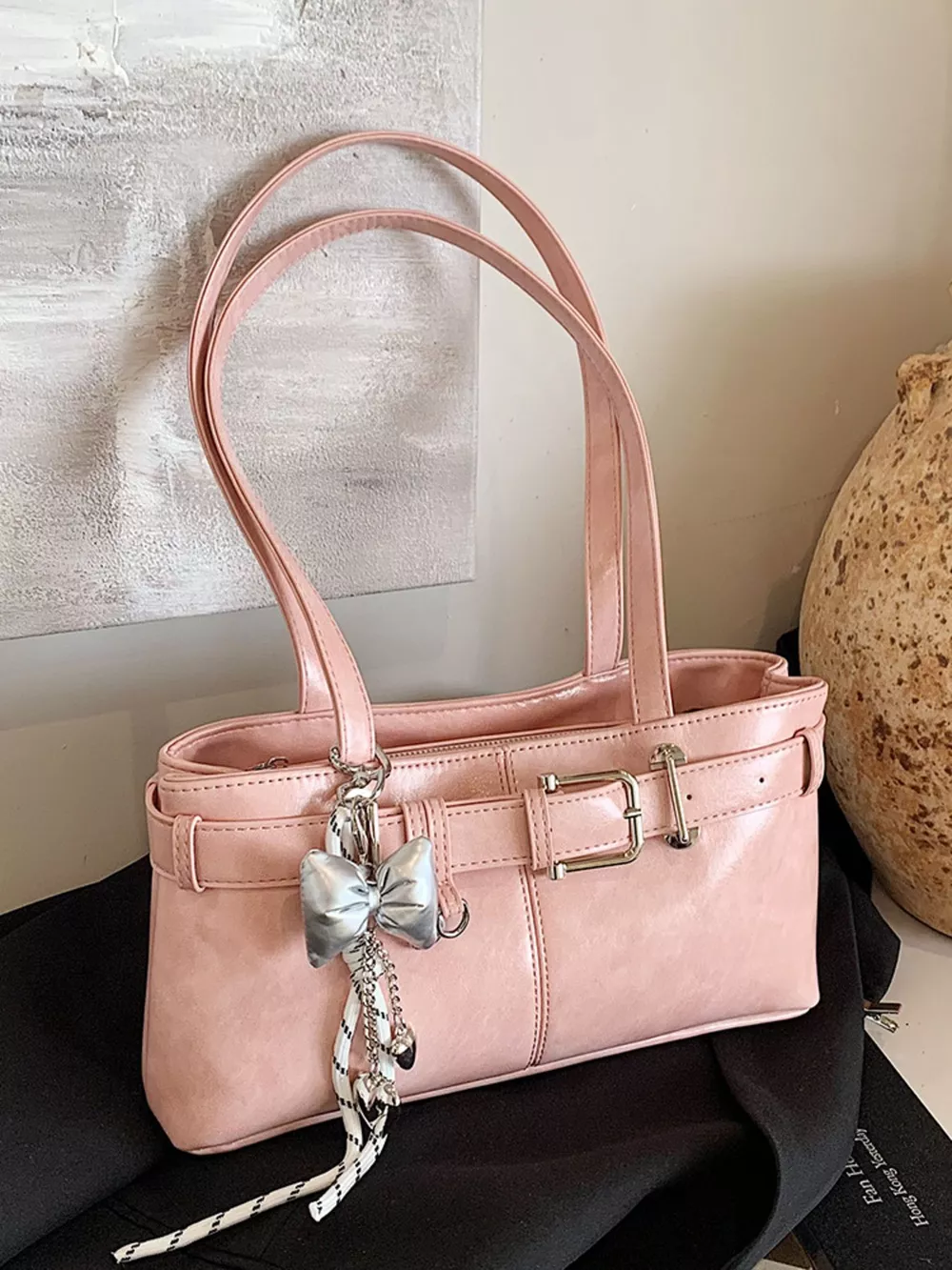 Buckle Decor Shoulder Bag, image 10