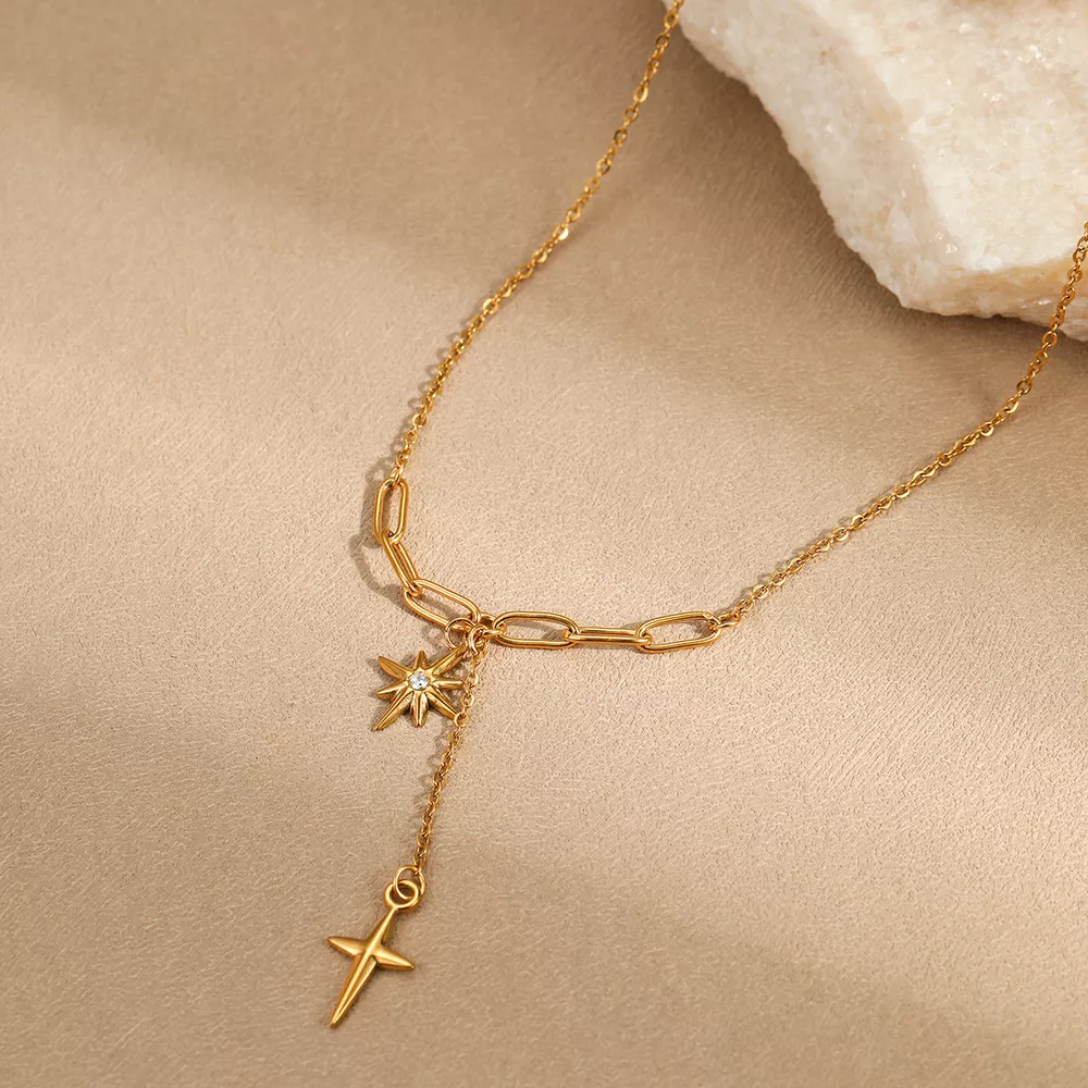 18K Gold-Plated Cross Necklace, image 4
