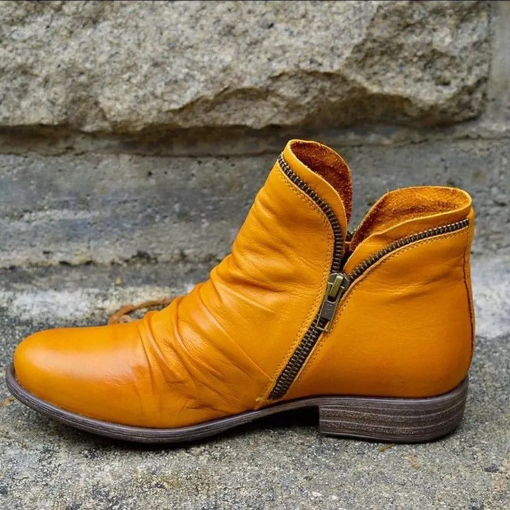 Round Toe Block Heels Boots, image 5