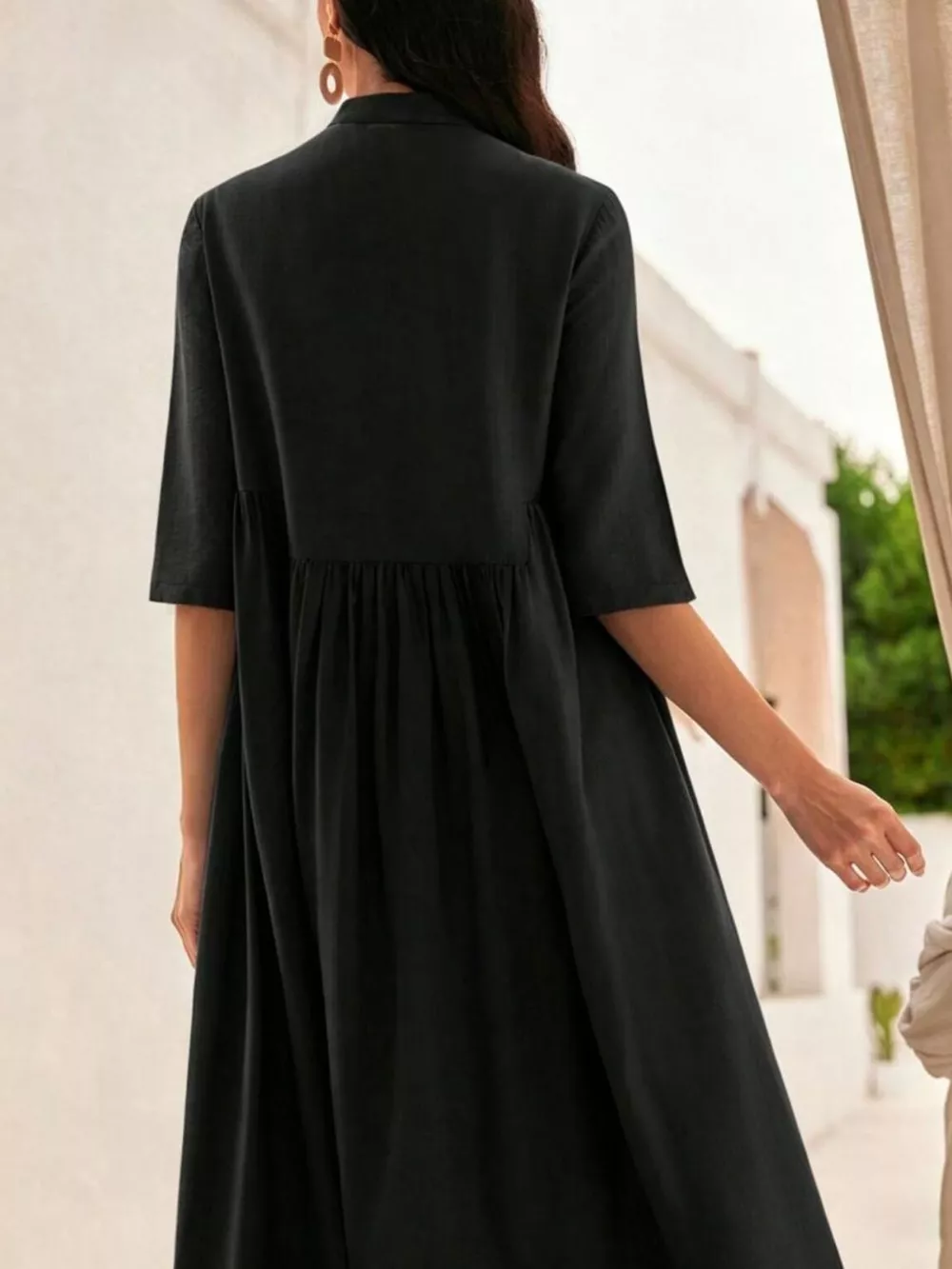 Floral Embroidered Casual Midi Dress, image 5