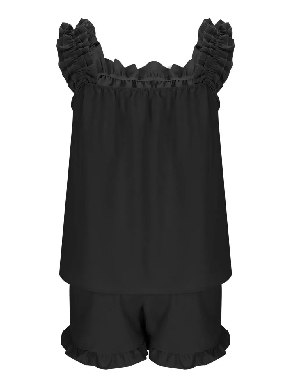 Ruffle Trim Sleeveless Top and Shorts Set, image 13