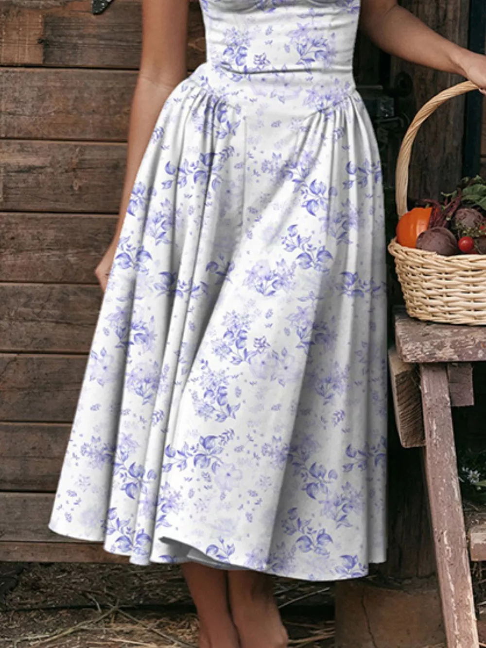 Sweetheart Neck Spaghetti Strap Midi Dress, image 35