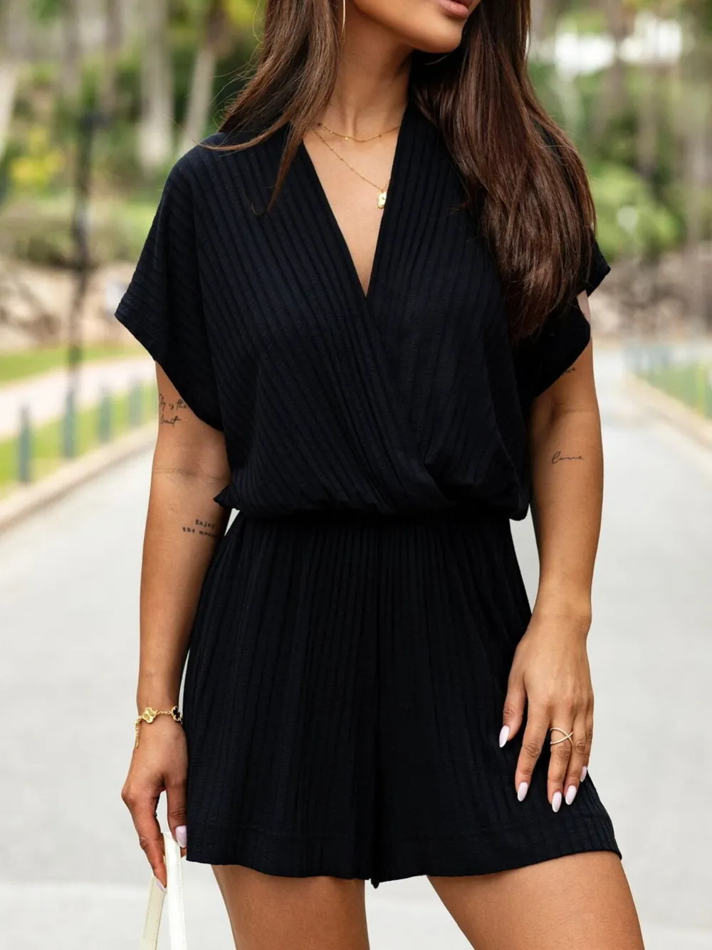 Surplice Short Sleeve Romper, image 12