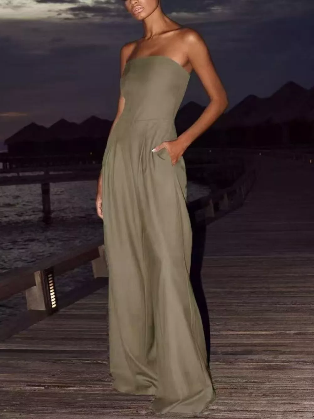 Strapless Wide Leg Jumpsuit, image 2