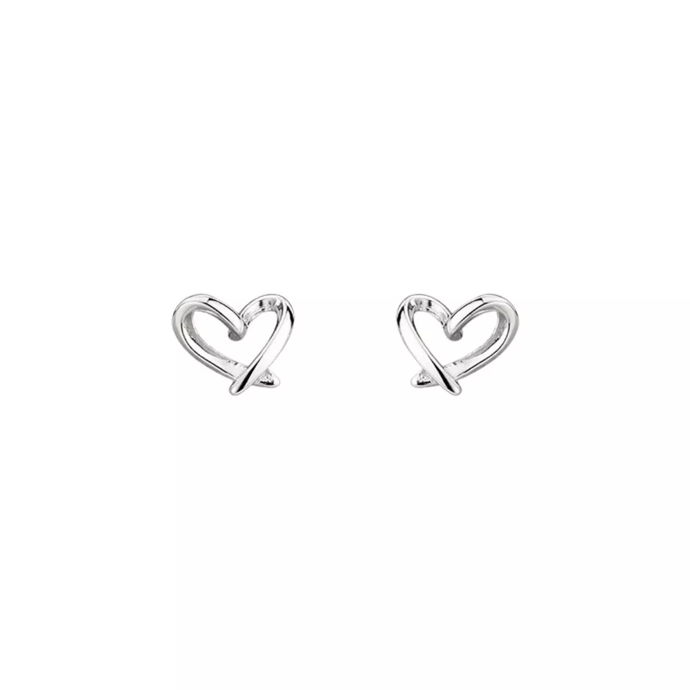 Heart-Shaped Stud Earrings, image 5