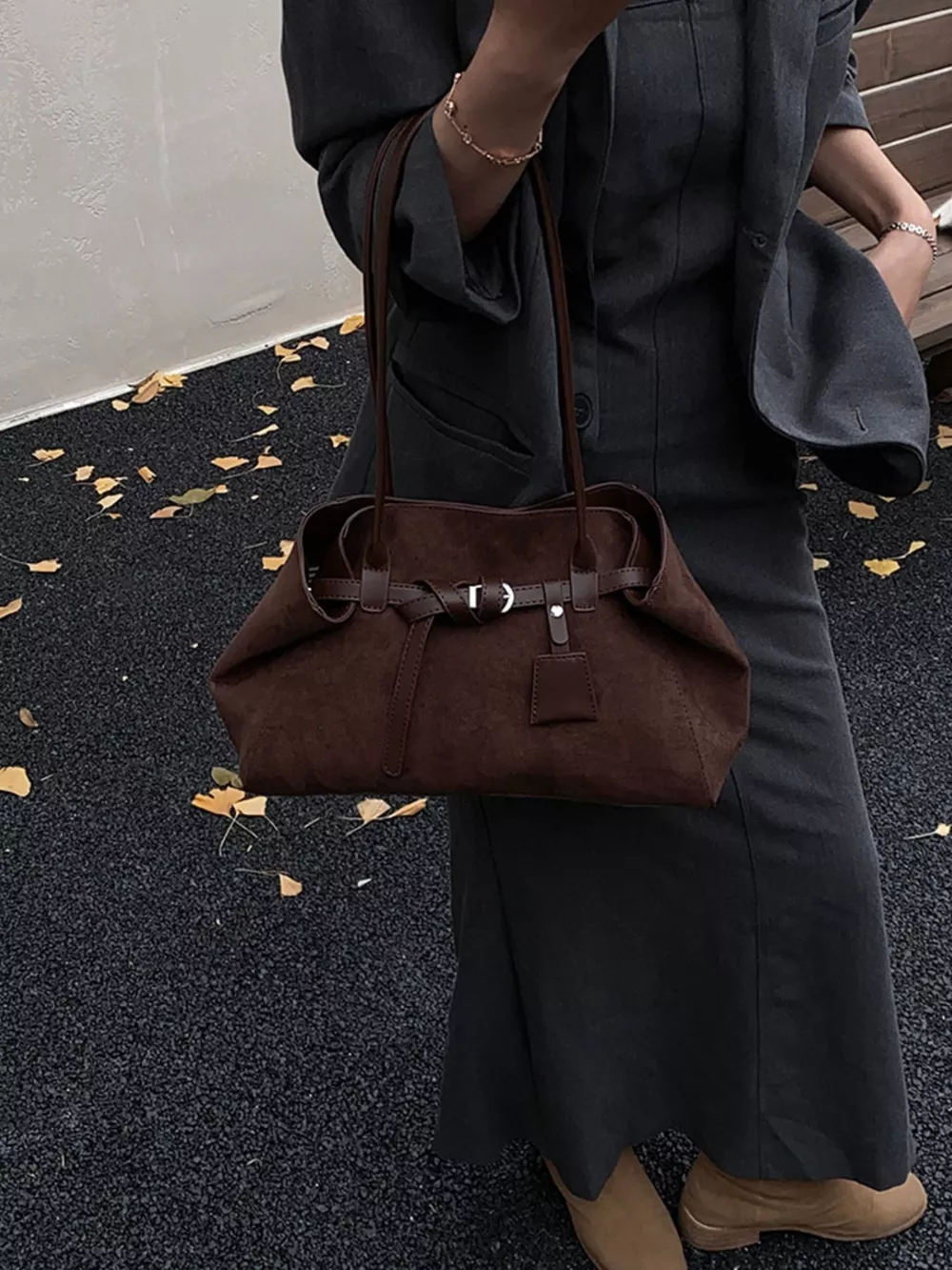 Buckle Detail Shoulder Bag, image 9