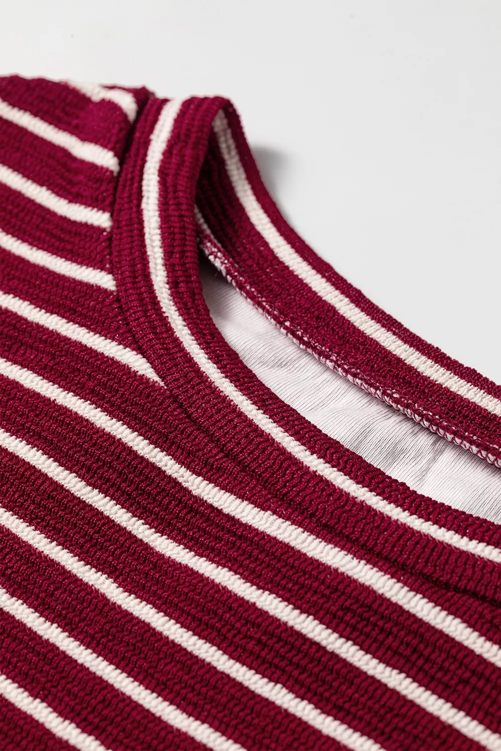 Stripe Drop Shoulder Long Sleeve Top, image 7