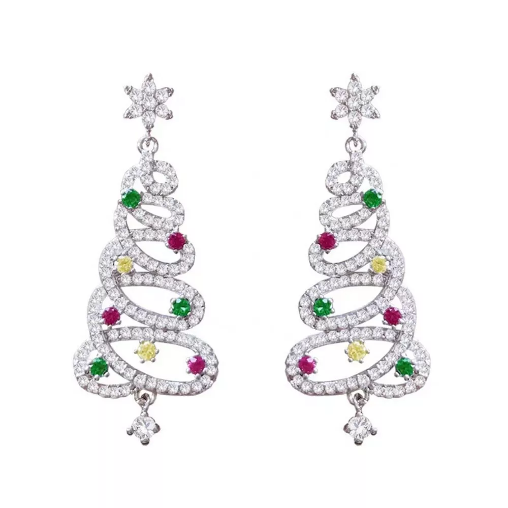 Christmas Tree Dangle Earrings, image 5
