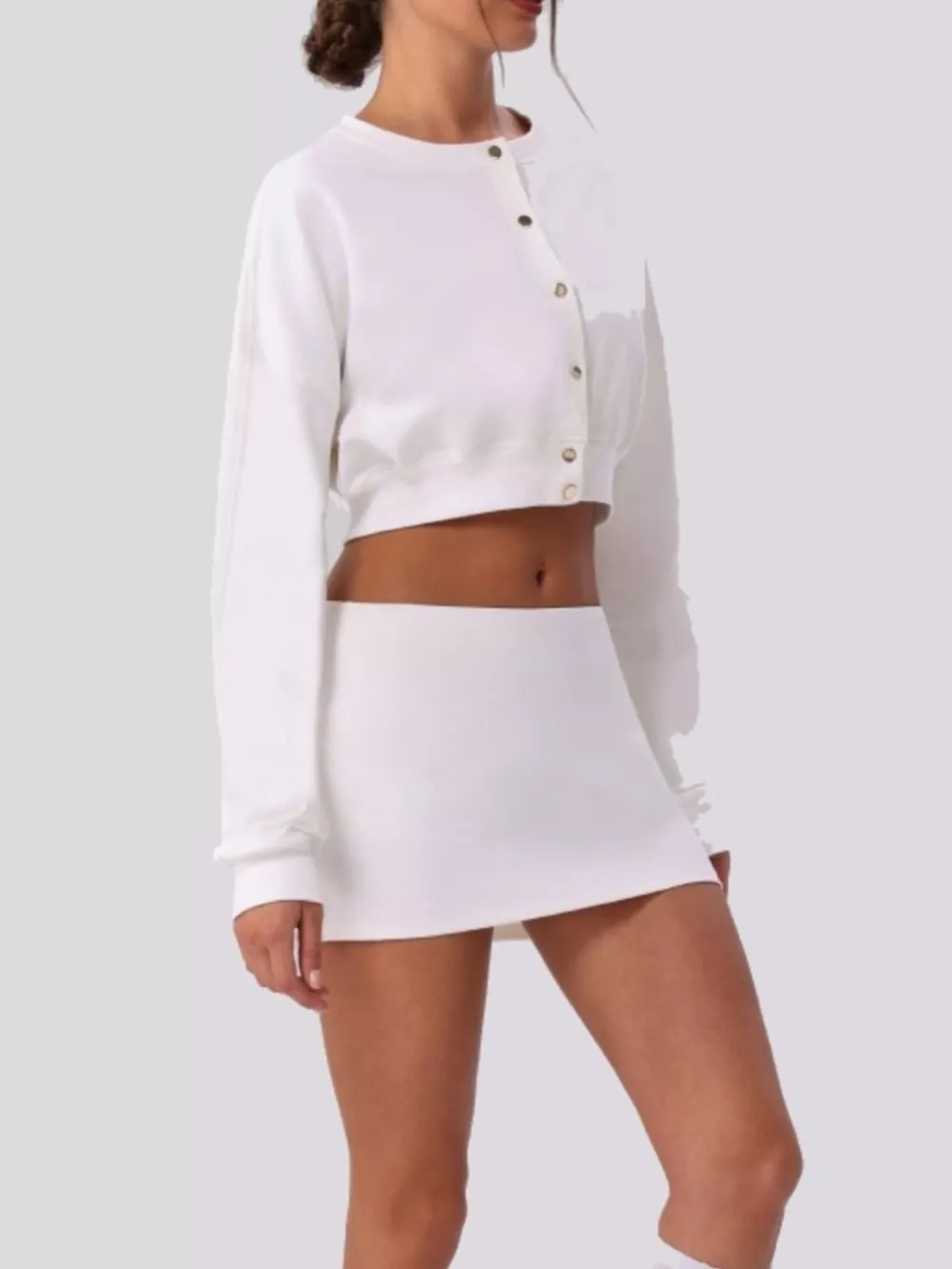 Cropped Button-Down Active Cardigan, image 17