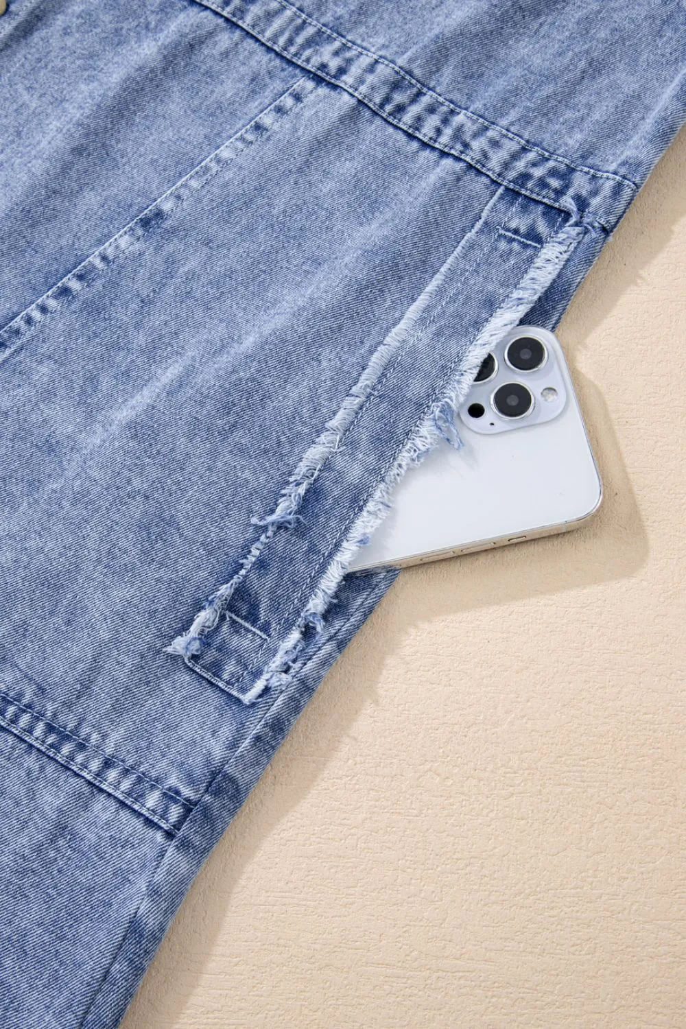 Raw Hem Button Down Long Sleeve Denim Dress, image 11