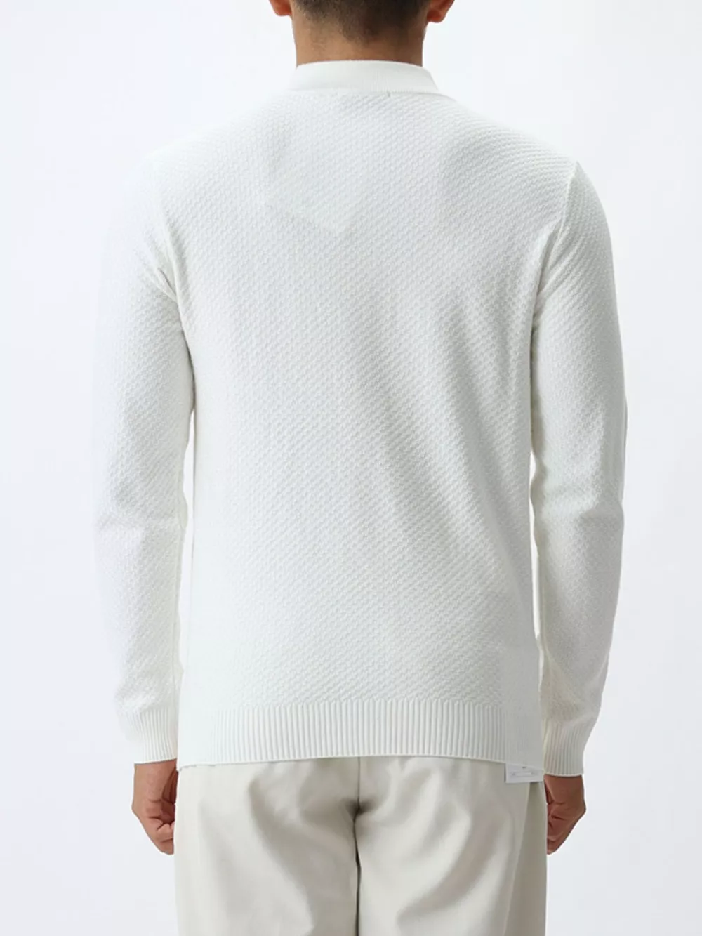 Men's Plus Size Textured Mock Neck Knit Top, image 7