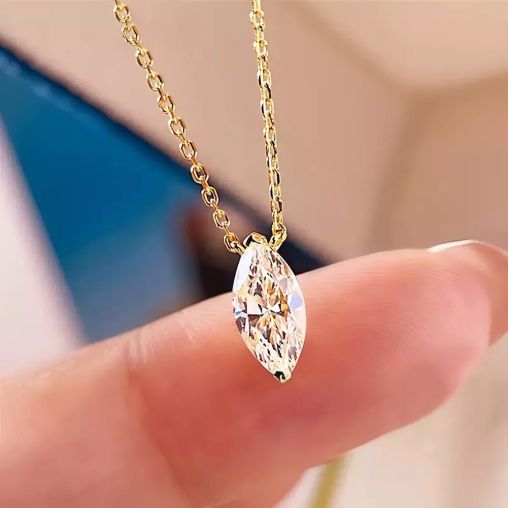 925 Sterling Silver Zircon Pendant Necklace, image 6