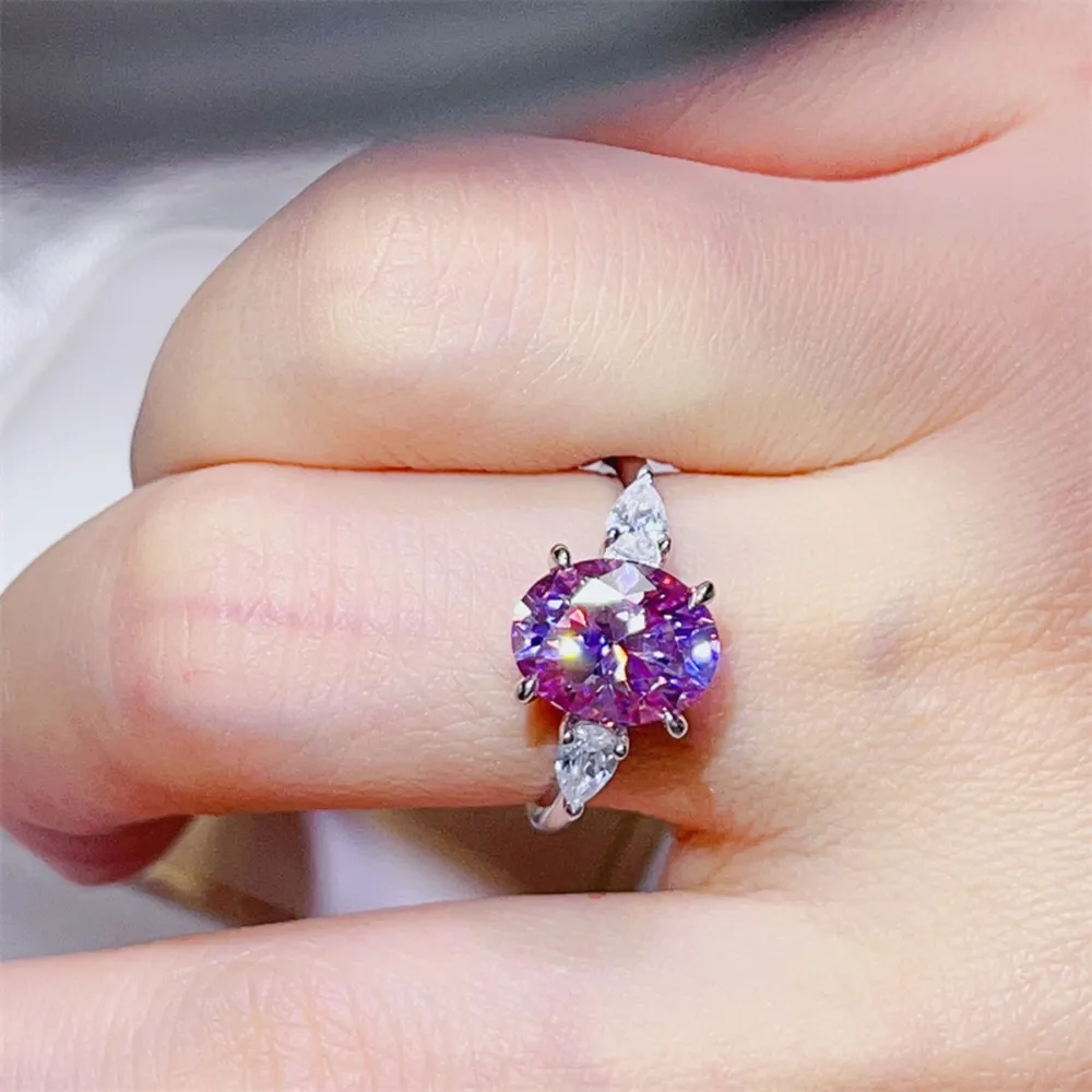 3 Carat Moissanite 925 Sterling Silver Ring, image 3