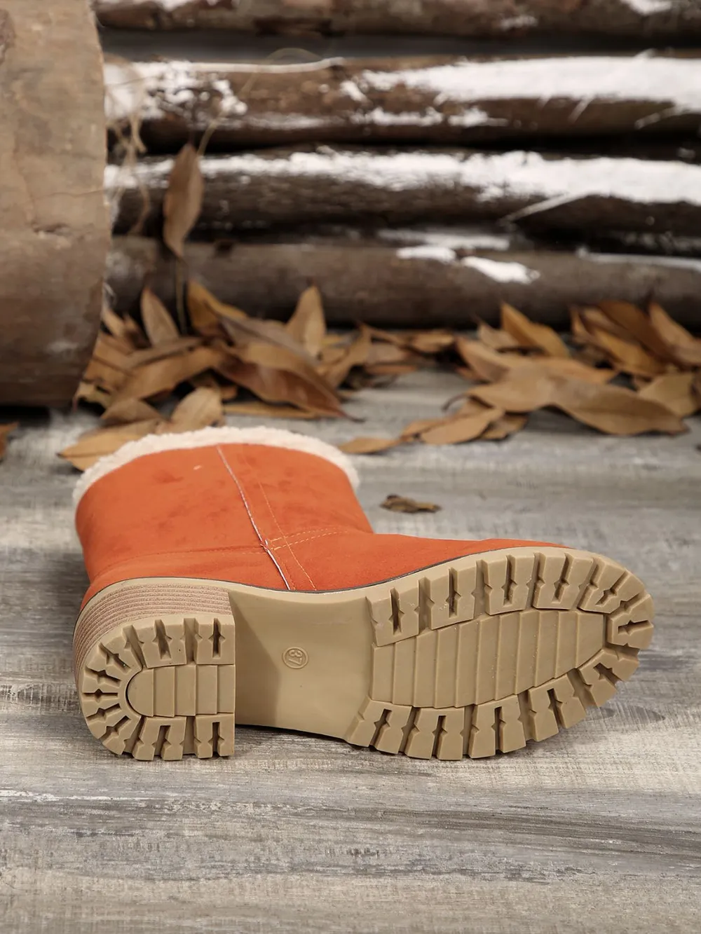 Thermal Fuzzy Block Heel Boots, image 7