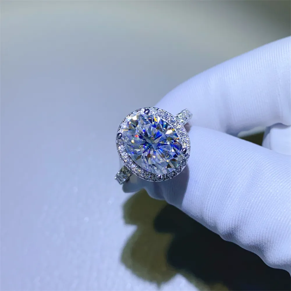 5 Carat Moissanite 925 Sterling Silver Ring, image 4