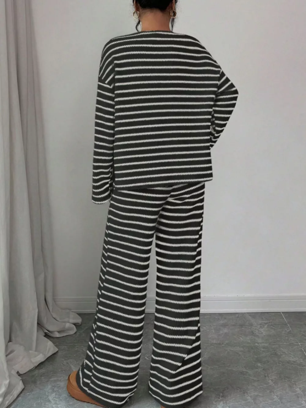 Striped Relaxed Fit Top and Pants Set, image 9