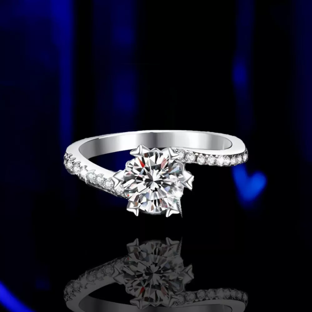 1 Carat 925 Sterling Silver Moissanite Ring