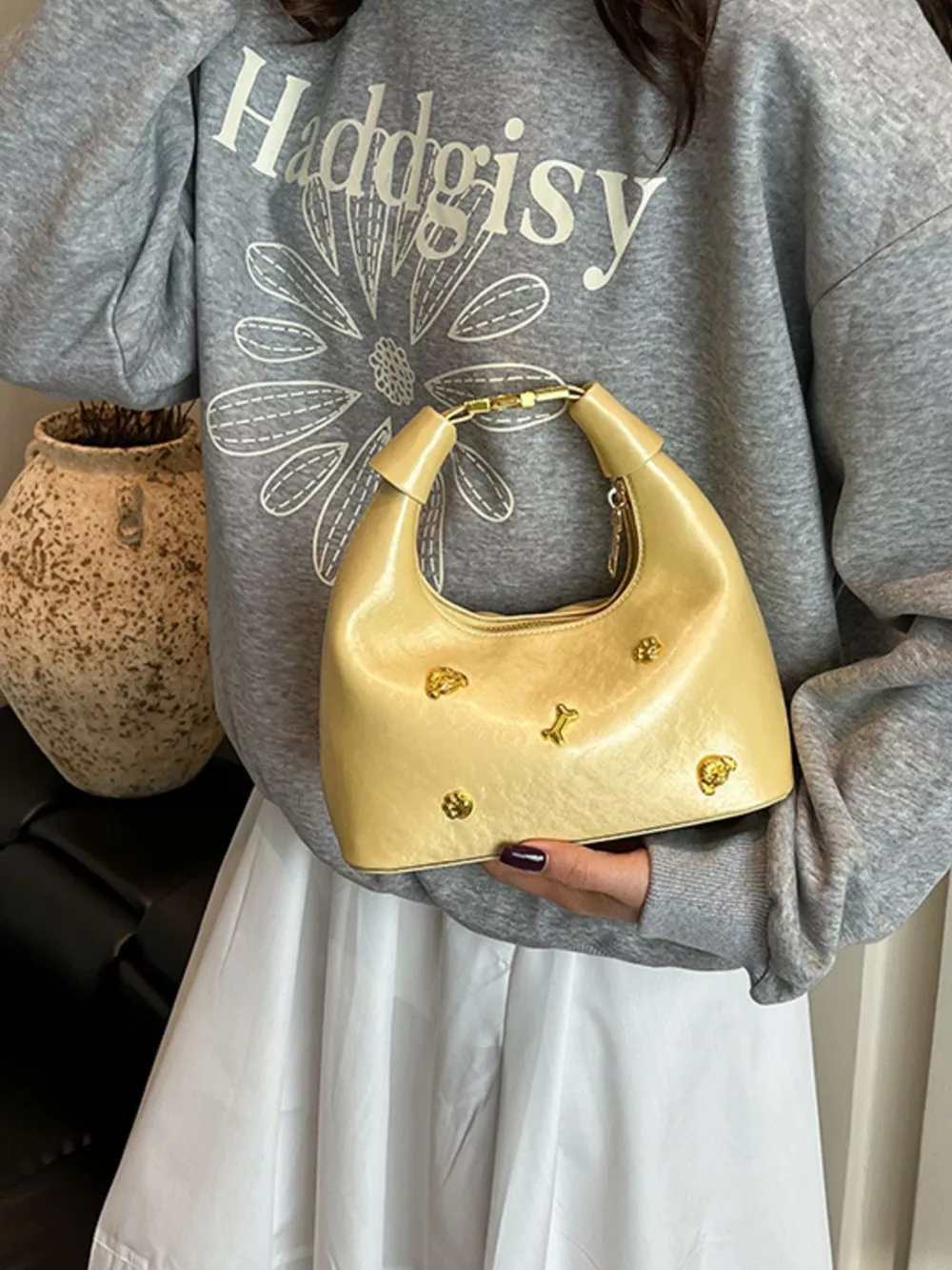 Embellished Hobo Crossbody Bag, image 11