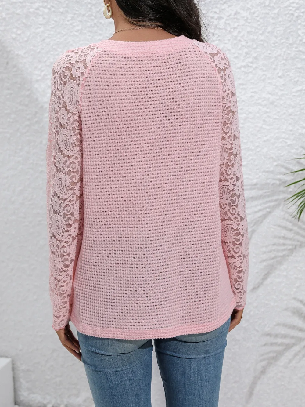 Half Button Raglan Sleeve Blouse, image 4