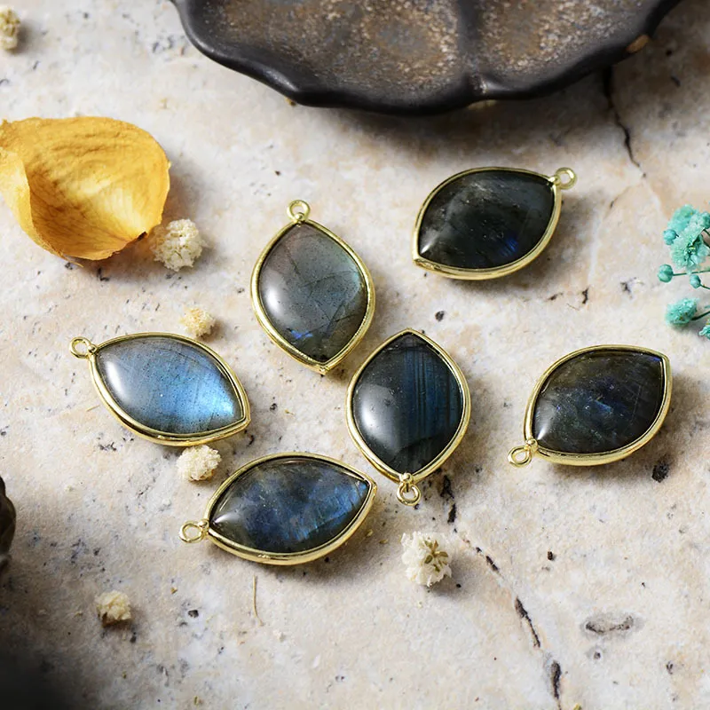 Copper Stone Teardrop Earrings, image 3