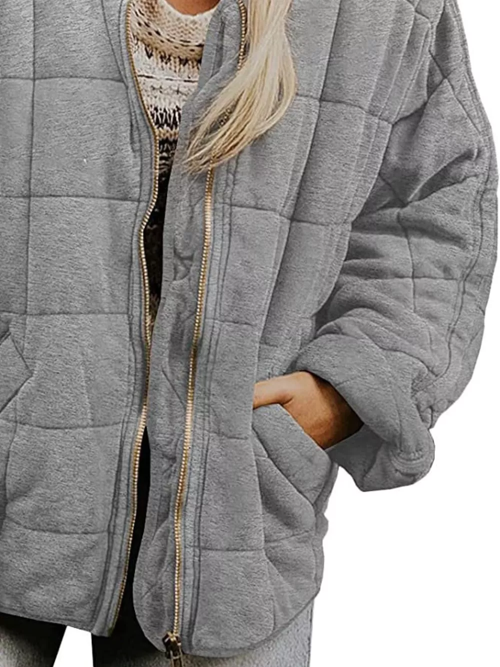 Quilted Zip Up Outerwear, image 12