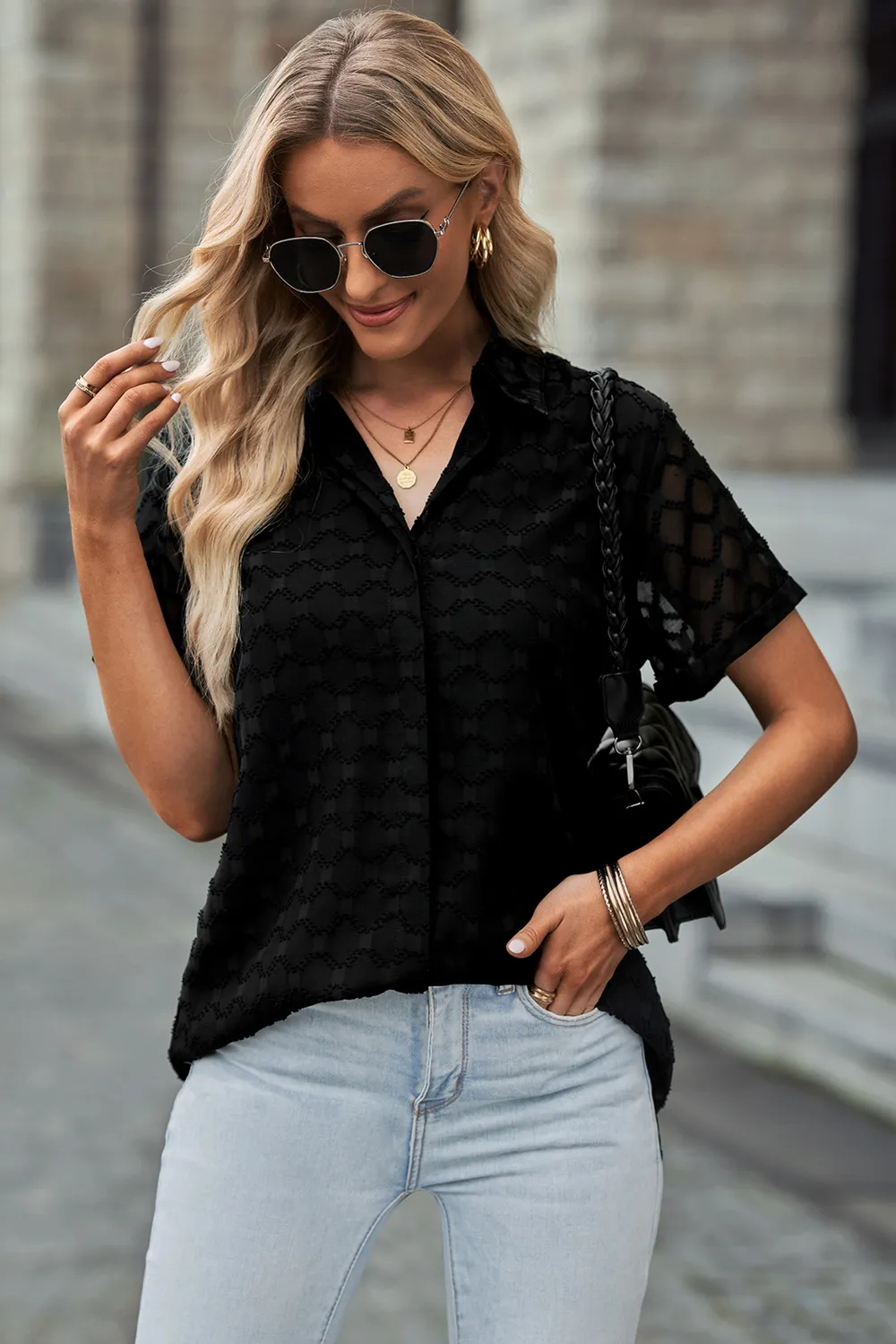 Button Up Short Sleeve Shirt, image 12