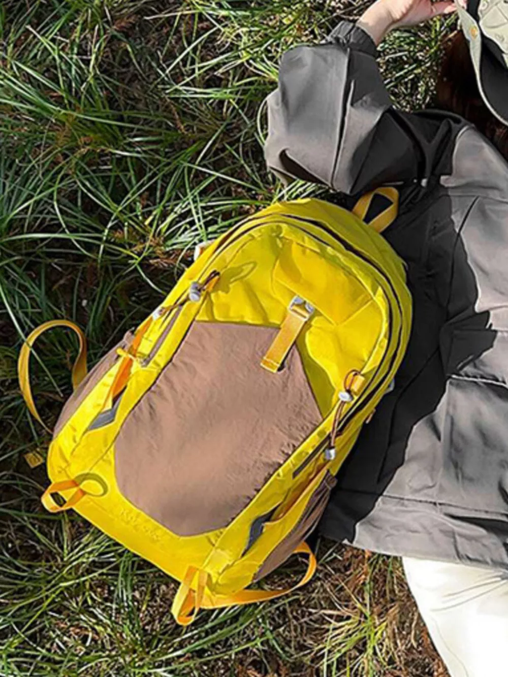Lightweight Color Block Backpack Bag, image 5