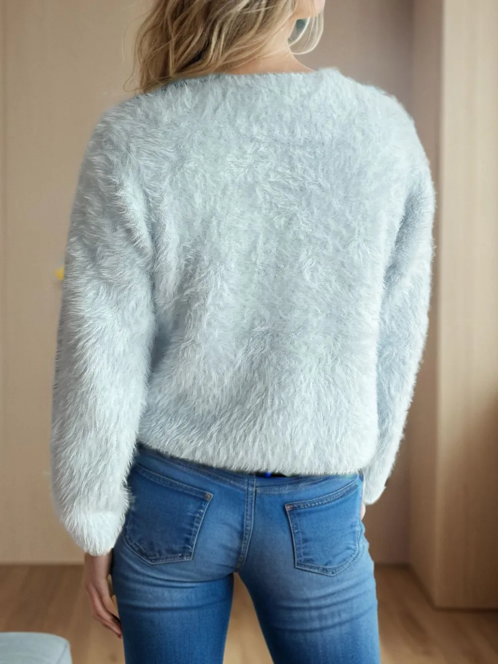 Heart Button Round Neck Cardigan, image 13