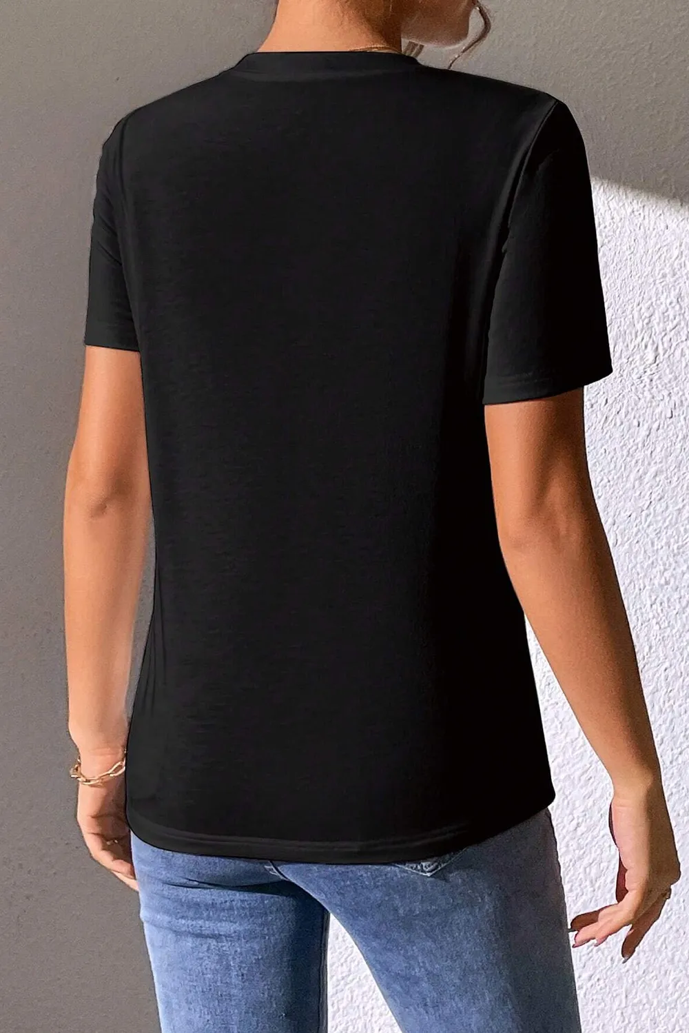 Heart Sequin Round Neck Short Sleeve T-Shirt, image 6