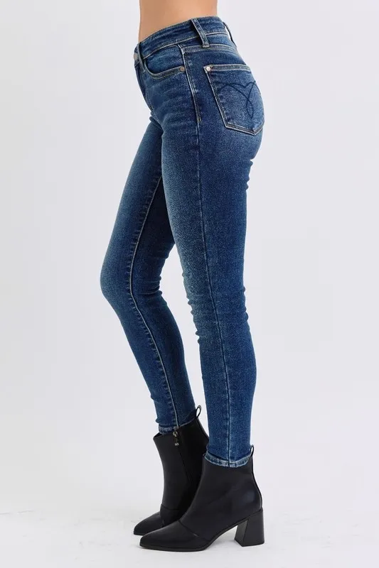 Full Size Run Mid-Rise Waist Skinny Jeans with Thermal Lining, image 9