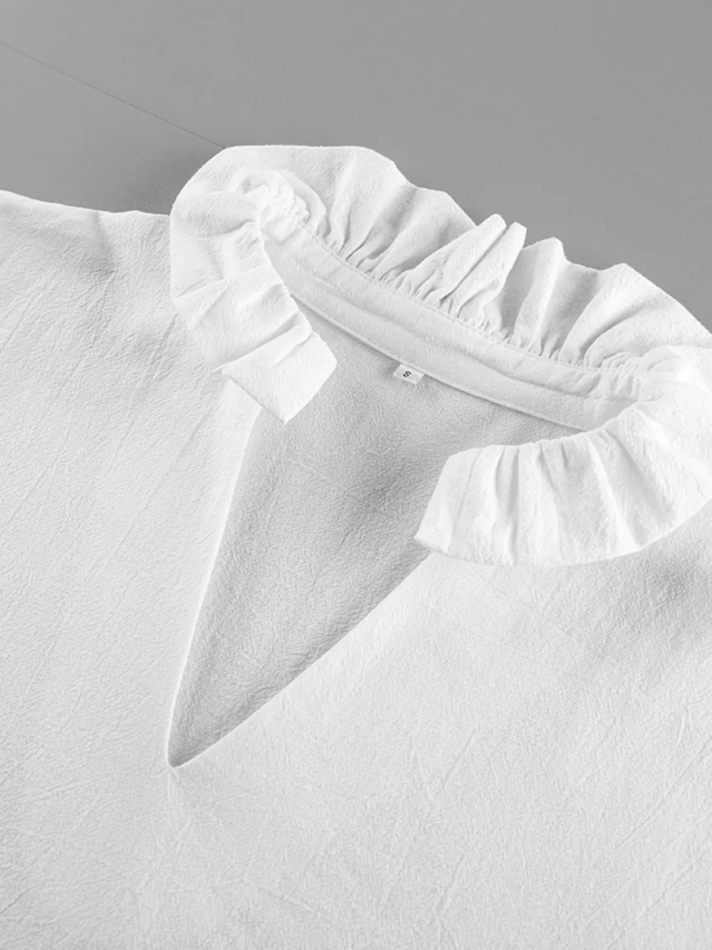 Notched Flounce Sleeve Blouse, image 9
