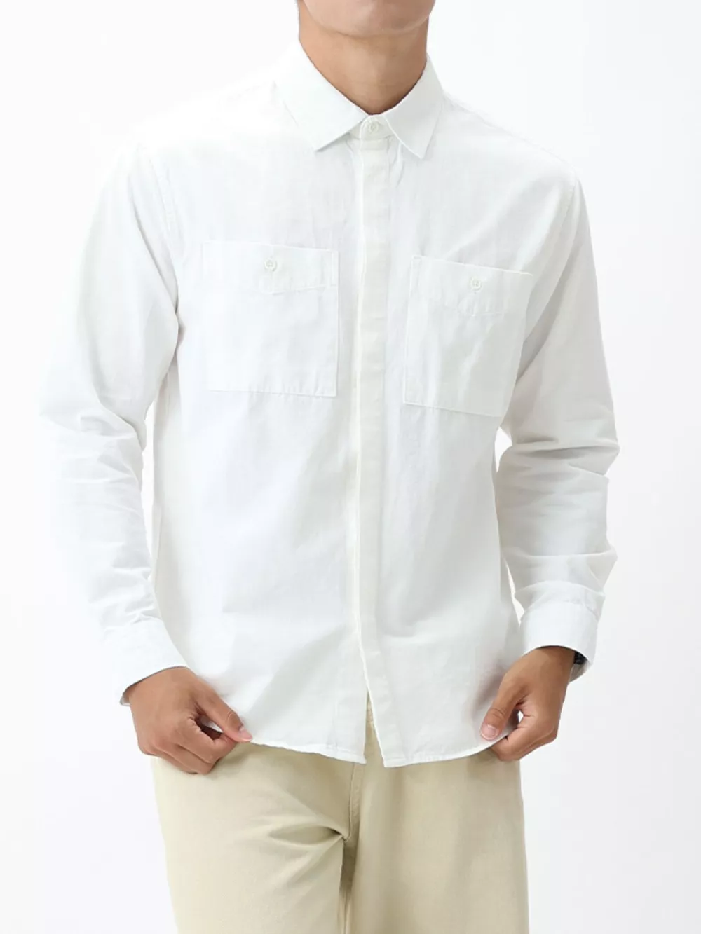 Men's Plus Size Button Down Long Sleeve Shirt, image 6