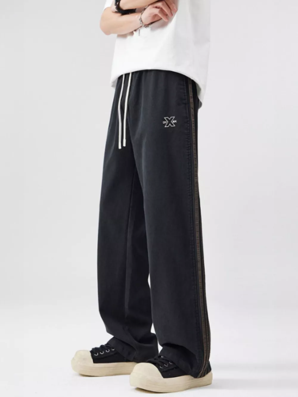 Men's Full Size Drawstring Wide Leg Pants Plus Size, image 4
