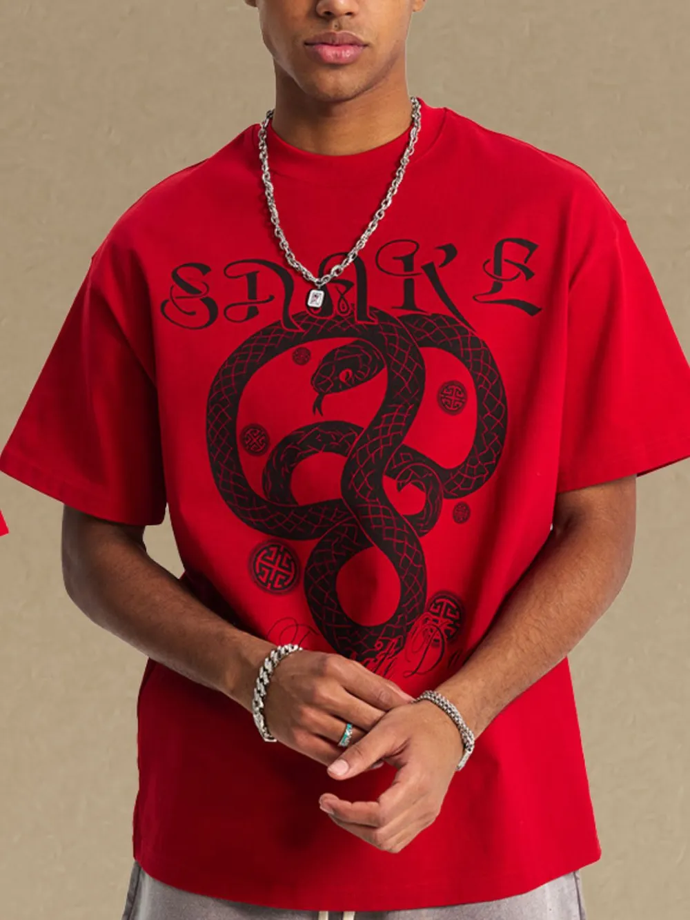 Men's Graphic Round Neck Half Sleeve T-Shirt, image 3