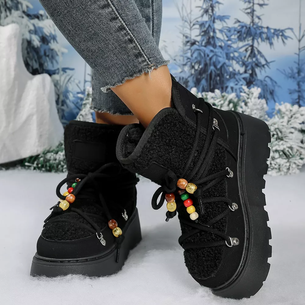 Lace-Up Platform Winter Boots, image 4