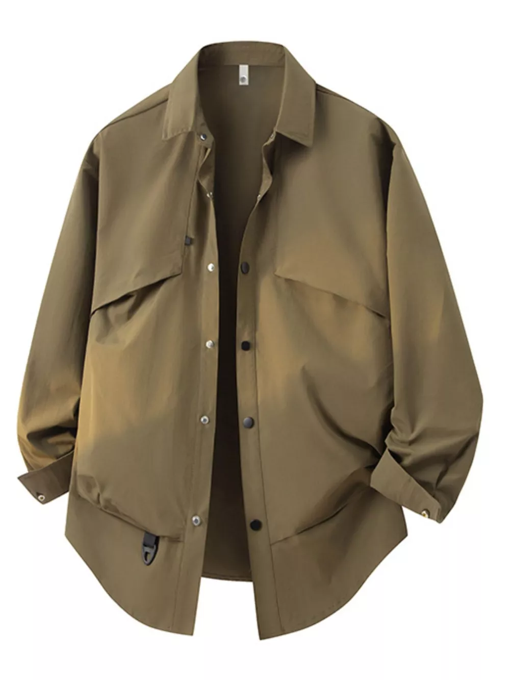 Men's Plus Size Snap Down Long Sleeve Shirt, image 2