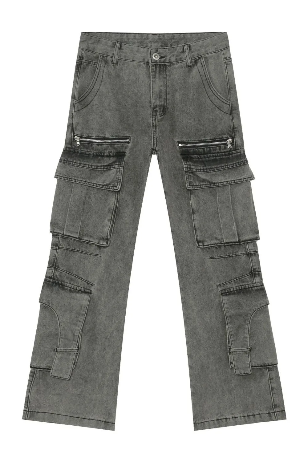 Men's Mid Rise Jeans with Cargo Pockets, image 5