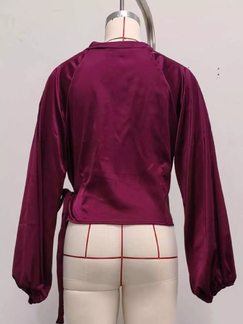 Satin Balloon Sleeve Blouse, image 13