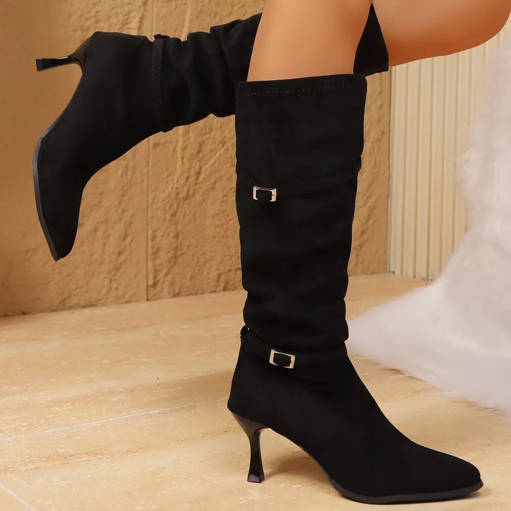 Point Toe Kitten Heels Boots, image 7